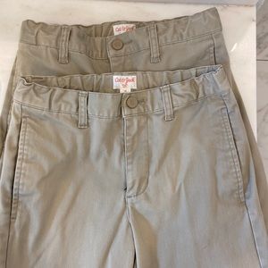 2 Pairs of Khaki Uniform Pants Sz 10